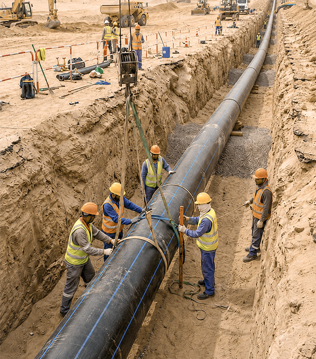 HDPE pipe installation services in UAE 2