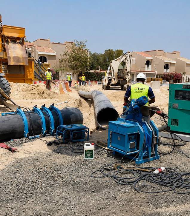 HDPE pipe installation services in UAE