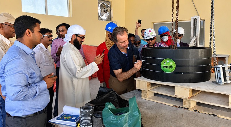 Plastic welding process demonstration using industrial equipment
