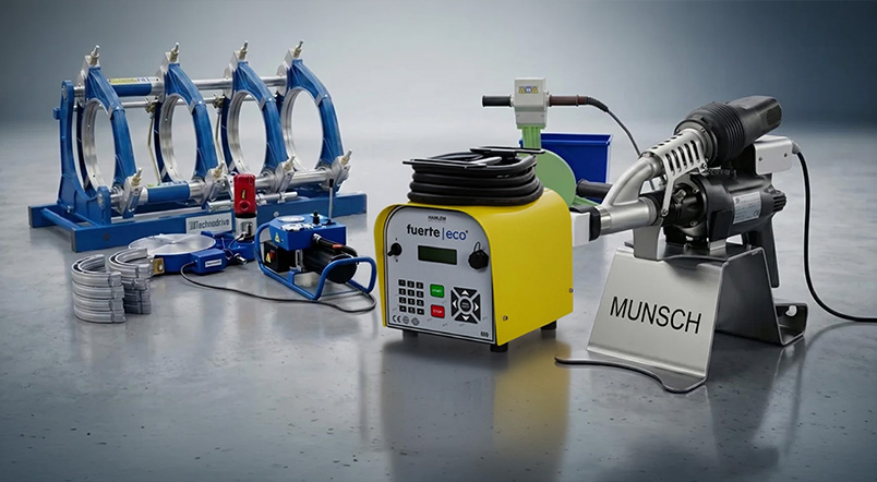 HDPE welding machines available for rent including butt fusion and electrofusion